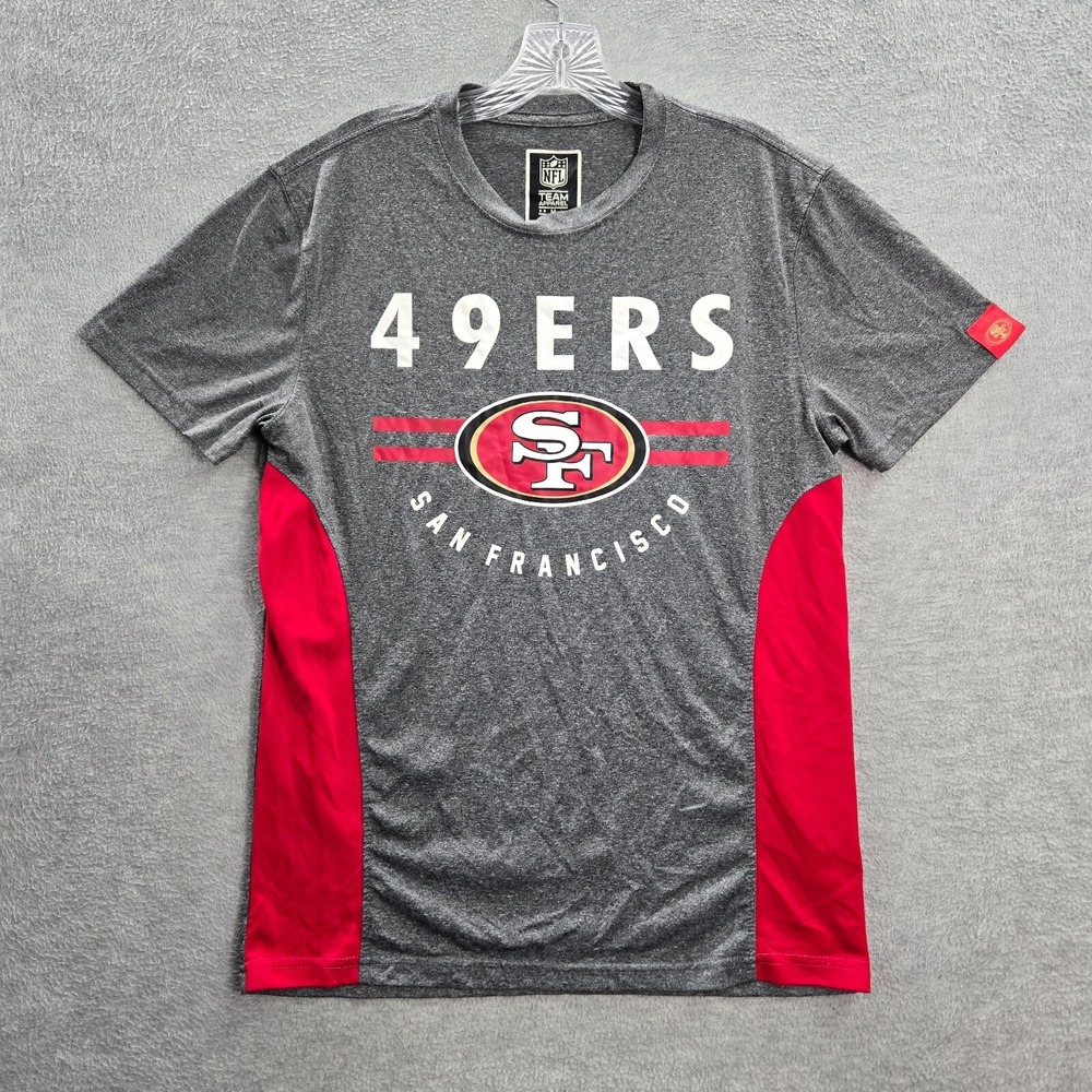 San Francisco 49ers Men‎ Shirt Medium Gray Logo Short Sleeve Crew Neck Tee